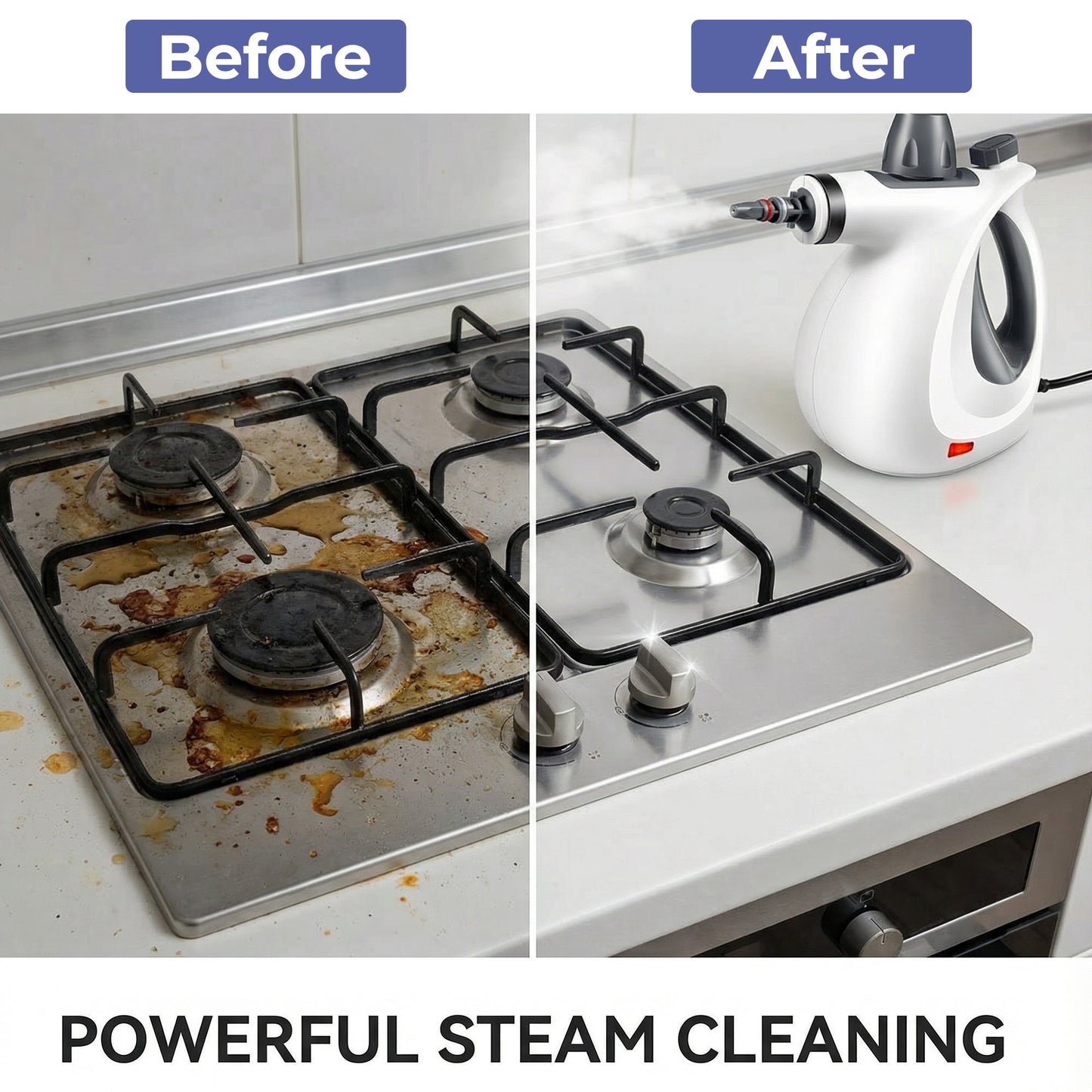 Portable Steam Cleaner – Pressurized, Multi-Purpose Use