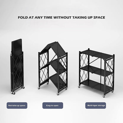 Metal Shelves Organiser on Wheels - Designed for Heavy-Duty Use