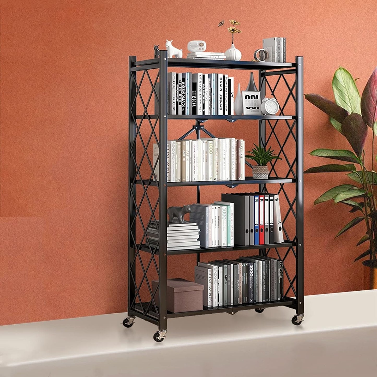 Metal Shelves Organiser on Wheels - Designed for Heavy-Duty Use