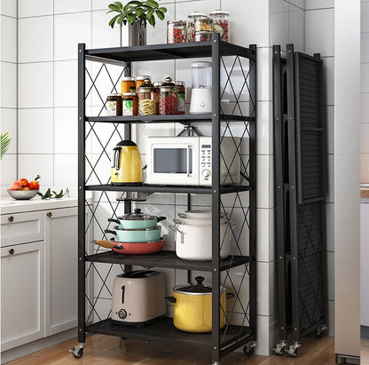 Metal Shelves Organiser on Wheels - Designed for Heavy-Duty Use