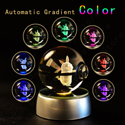 LED Crystal Ball Figures of Pokemon