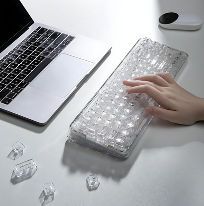 Transparent Mechanical Keyboard - Ultra-Quiet Typing Experience