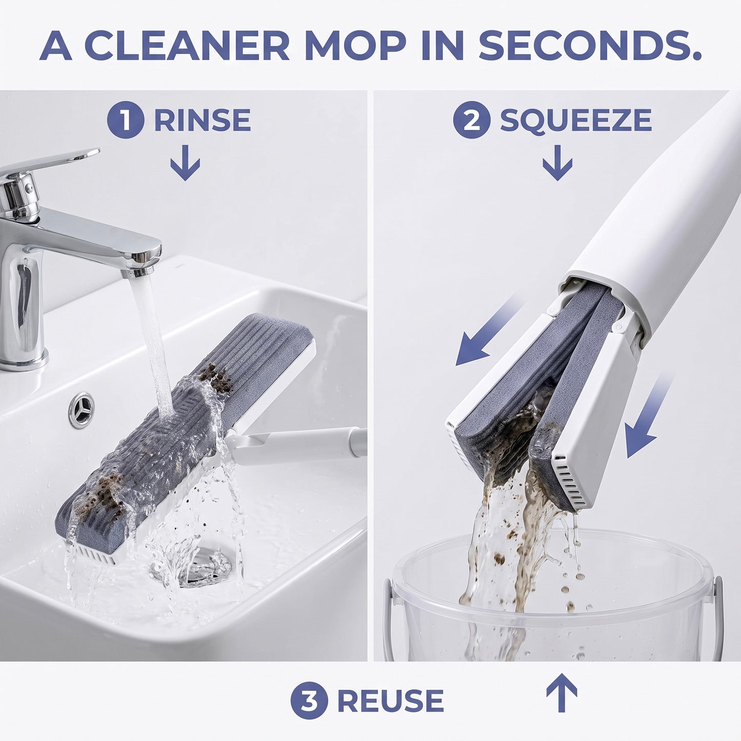 Cleanit Sponge Squeeze Mop Set