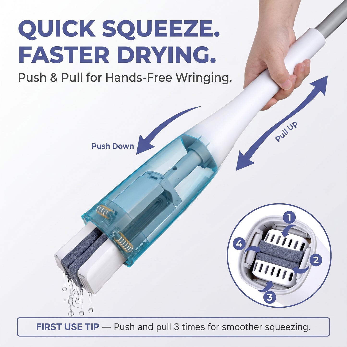 Cleanit Sponge Squeeze Mop Set
