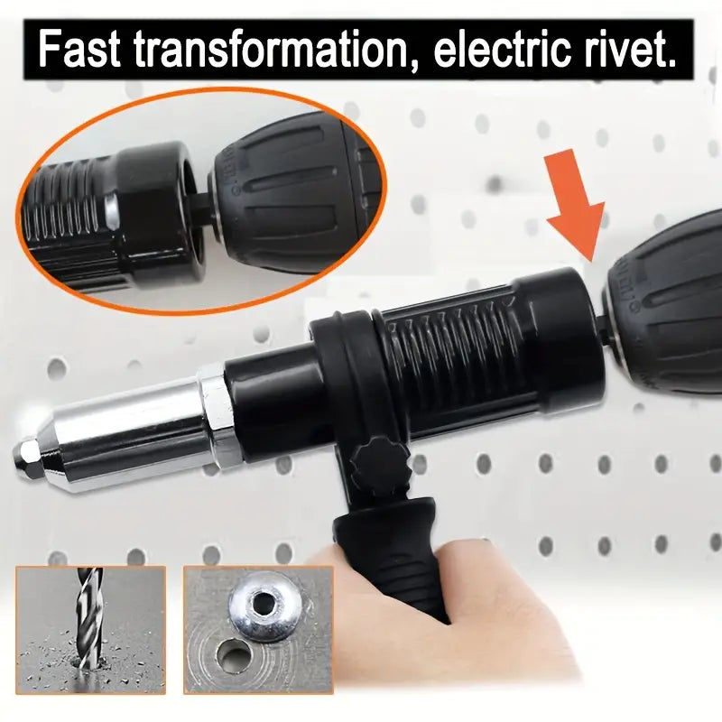 Cordless Rivet Tool for Drill - Ideal for Electrical Nut Riveting and Insertion