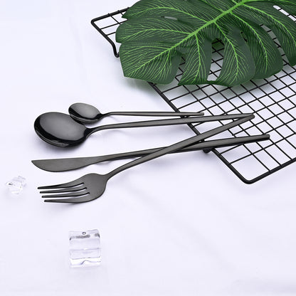 Stainless Steel Premium Dinnerware Set - Includes Steak Knife, Fork, Coffee Spoon, Teaspoon and Flatware