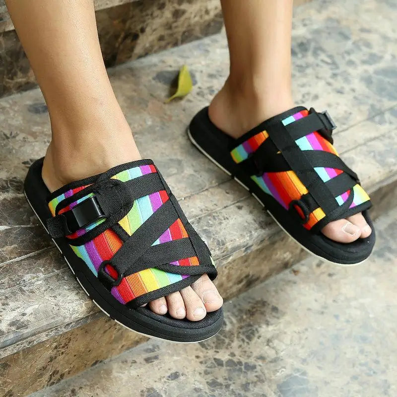 Unisex Ultralight Comfortable Slides with Custom-fit adjustable straps