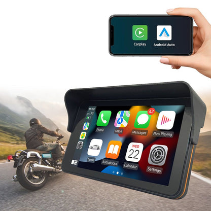 Motorcycle CarPlay Touchscreen Device - Wireless Connectivity, HD IPS Screen, Waterproof Design