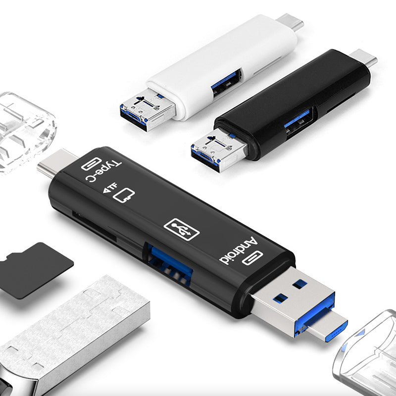 5 in 1 Micro SD Card Reader with 32 GB SD Card