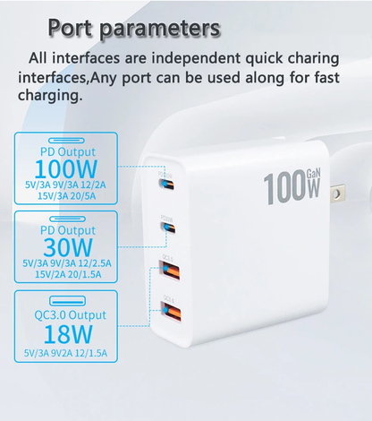 Quick Fast Universal Charging Station - Charge Mobile, Macbook, iPod and iPad at the same time