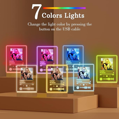 Personalised Acrylic Song with Personalised Photo