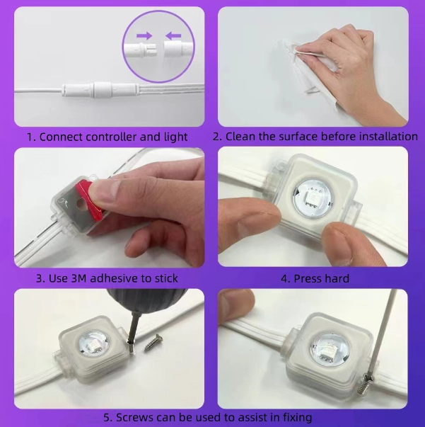 Smart RGB Lights - Works with App & Sound Commands