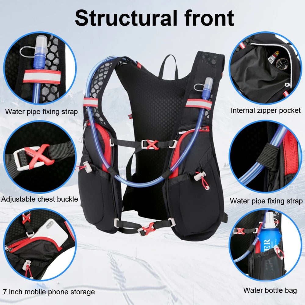 Riding Hydration Vest Bag for Runners, Hikers and Bikers