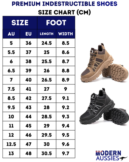 Premium Indestructible Shoes - Steel Toe with Anti-Slip Outsole