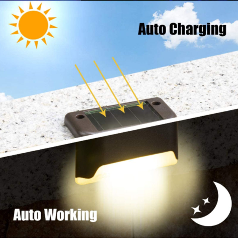 Solar powered outlet led deck lights