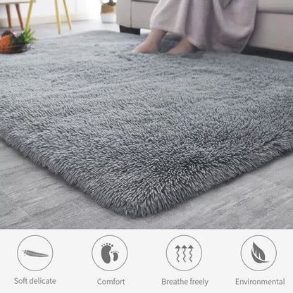 Fluffy Shaggy Area Rug - Soft Large Carpet Pad for Living Room or Bedroom