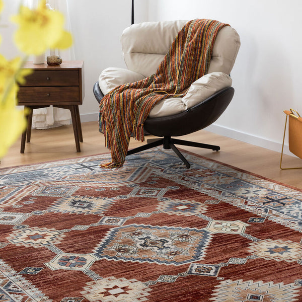 Modern Persian Machine Washable Carpet - Charming Design, Soft and Durable