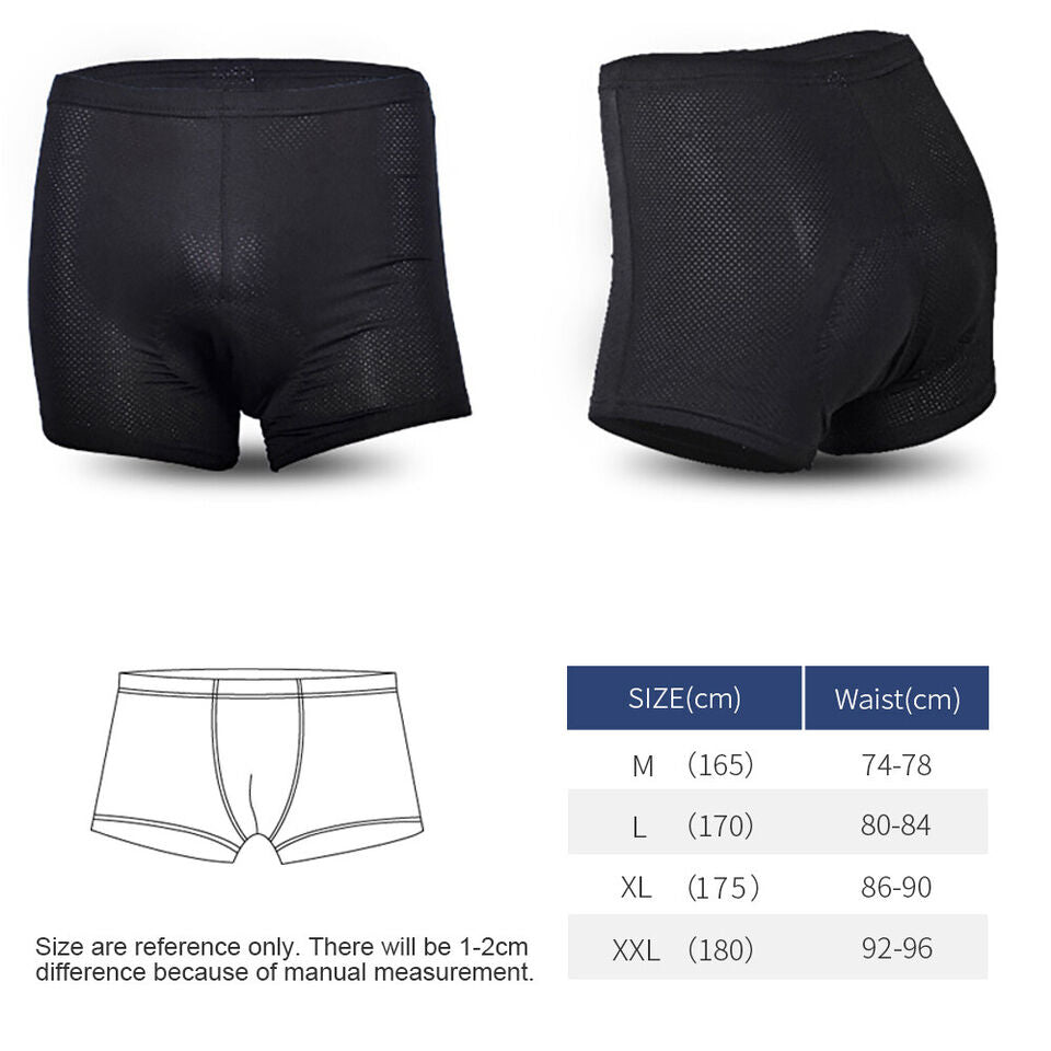 Men's Breathable Underwear with 4D Padded Gel Sponge for Riders & Bikers - Optimal comfort during long rides