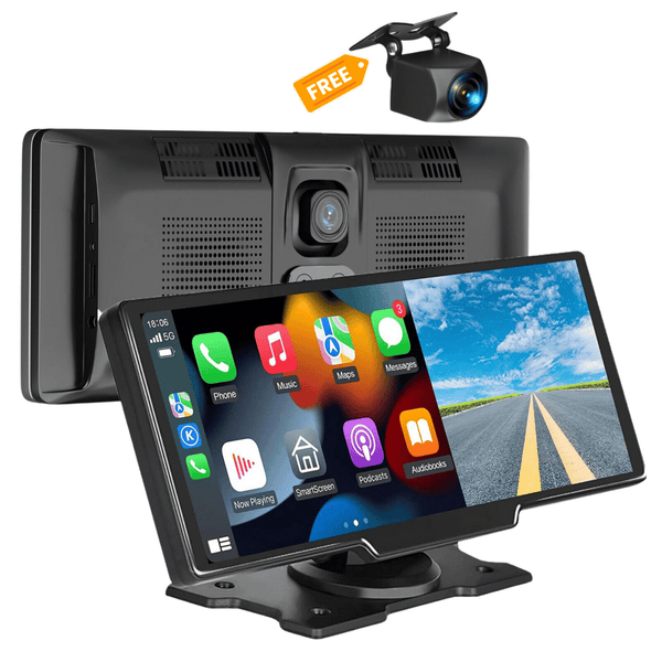 Universal Wireless 10.2" HD Carplay with Front cam and  FREE* Rear cam