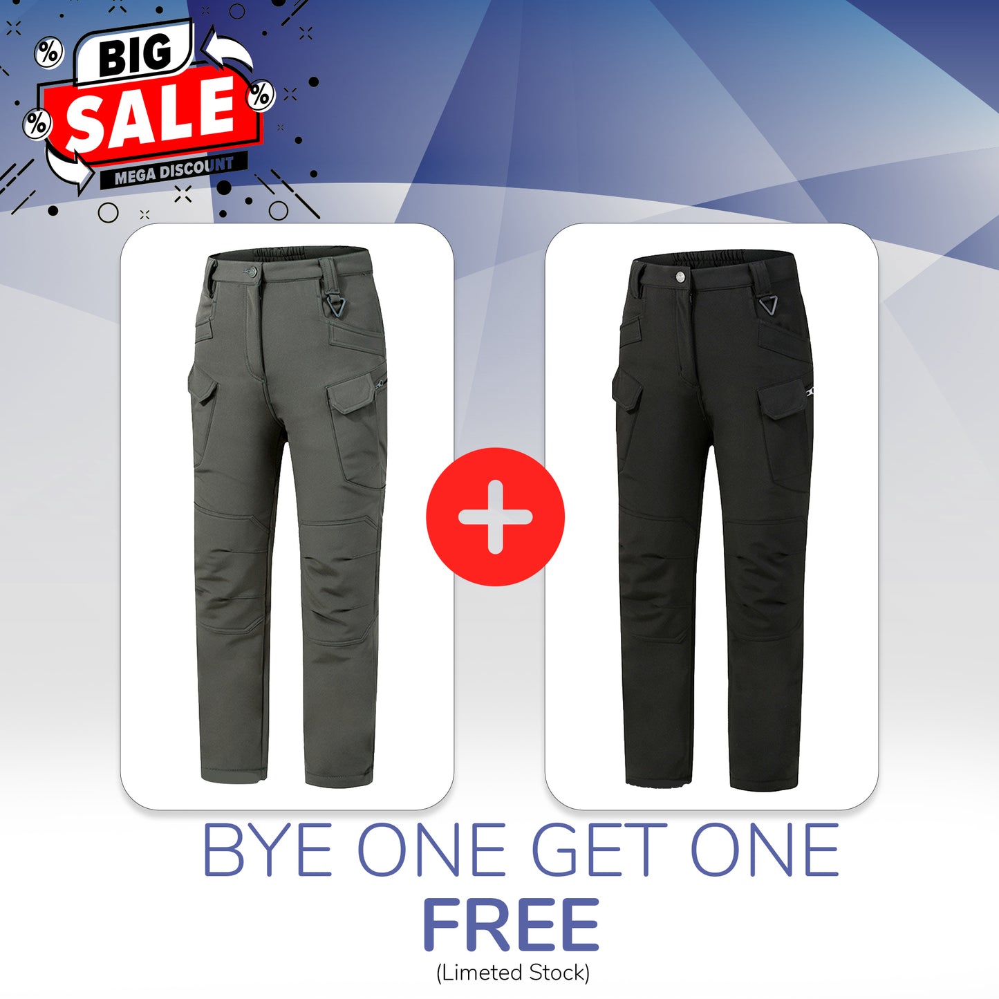 Waterproof Tactical Fleeced Lined Trousers - Buy One Get One Free