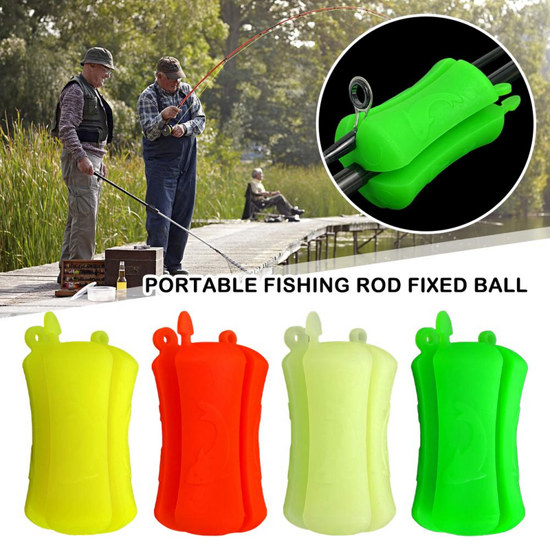 Portable Fishing Rod Fixed Ball Wear Resistant Durable For Fishing Tool Red