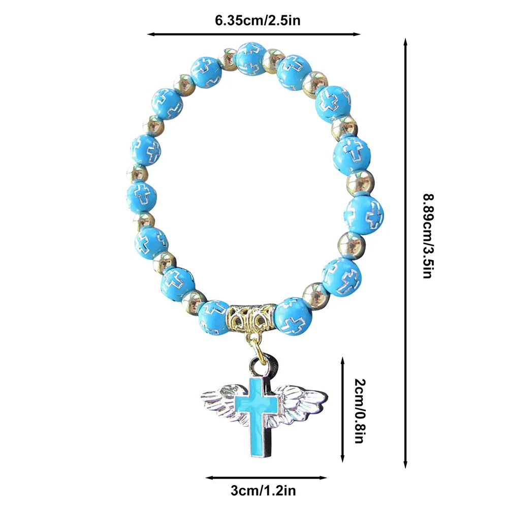 Angel Wing Cross Bracelet