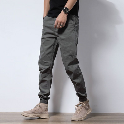 Trendy Cotton skinny pants for men with multiple pockets