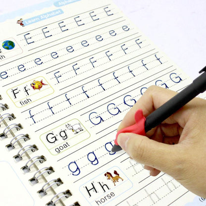 Kids Practice Magic Groove Writing Notebook Auto-Disappears in 10 Minutes