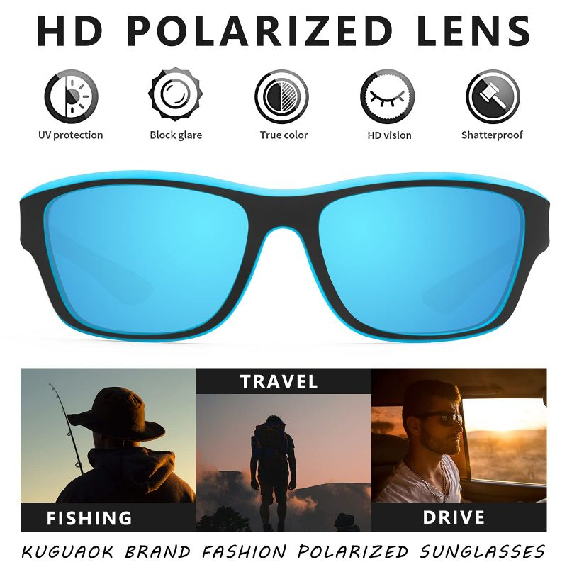 Men's Outdoor Sports Sunglasses with Anti-glare Polarized Lens - Fishing & Other Sports Activities