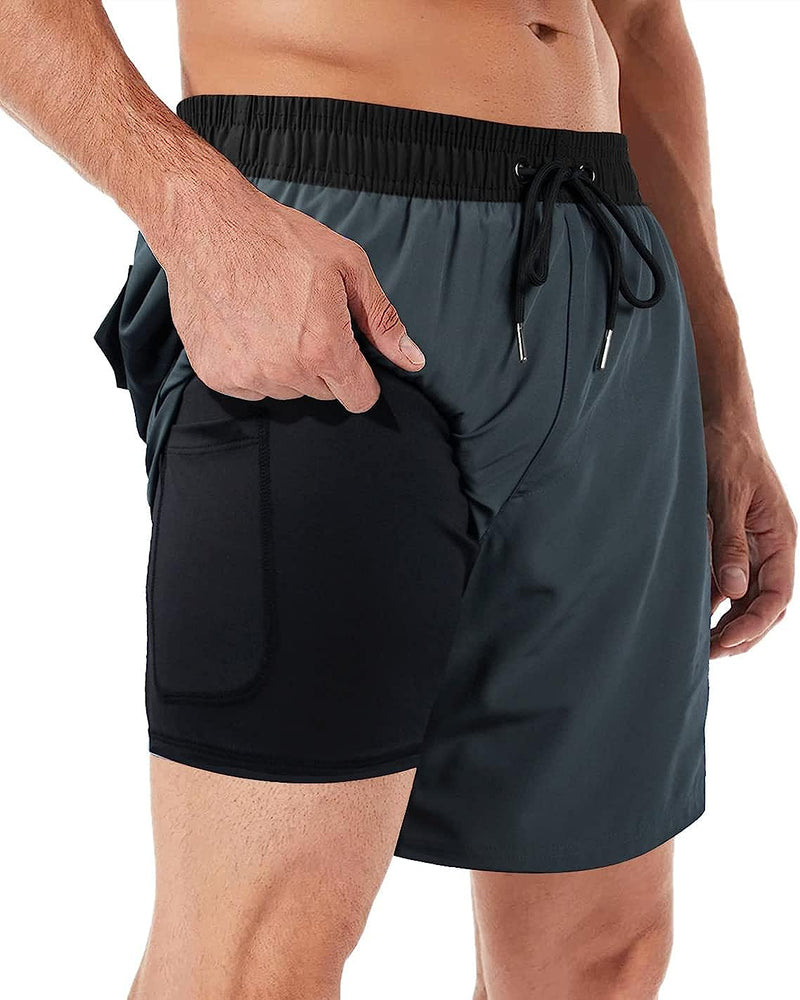 Swim trunks with compression on sale liner