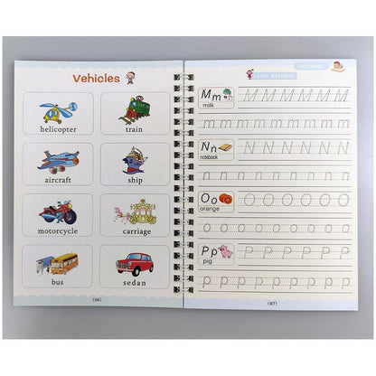 Kids Practice Magic Groove Writing Notebook Auto-Disappears in 10 Minutes