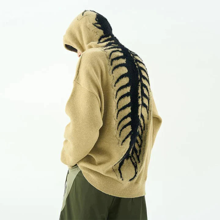 KNITTED CENTIPEDE HOODIE