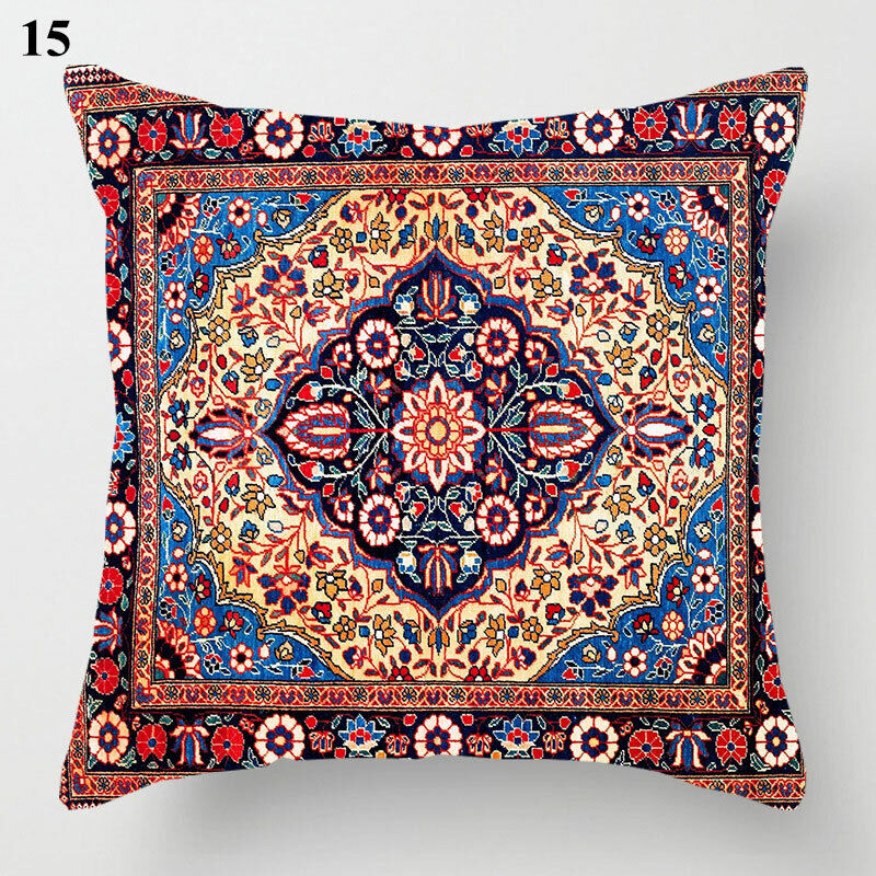 Ethnic Boho Mandala Print Throw Pillow Case Sofa Cushion Cover Home Decor