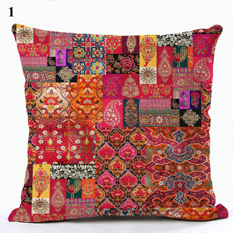 Ethnic Boho Mandala Print Throw Pillow Case Sofa Cushion Cover Home Decor