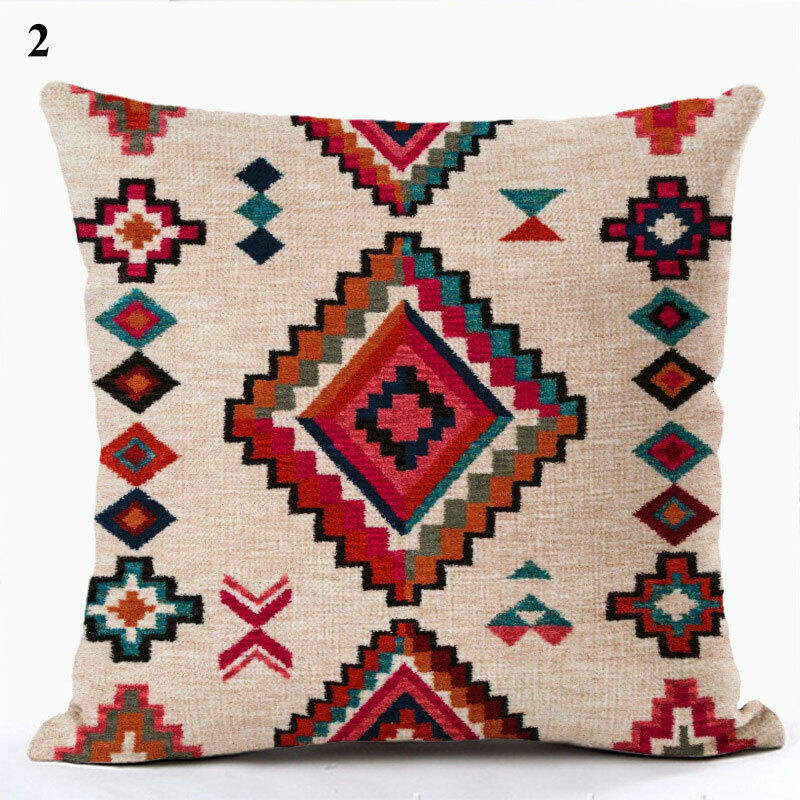 Ethnic Boho Mandala Print Throw Pillow Case Sofa Cushion Cover Home Decor