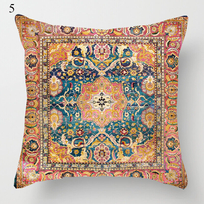 Ethnic Boho Mandala Print Throw Pillow Case Sofa Cushion Cover Home Decor