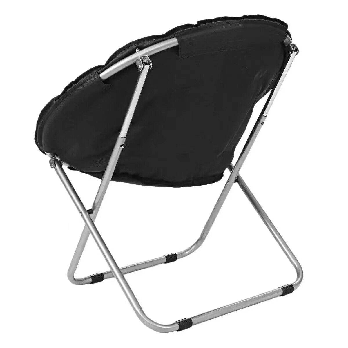 FOLDING CAMPING CHAIR PADDED MOON CHAIR GARDEN OUTDOOR FESTIVAL ROUND CAMPING UK