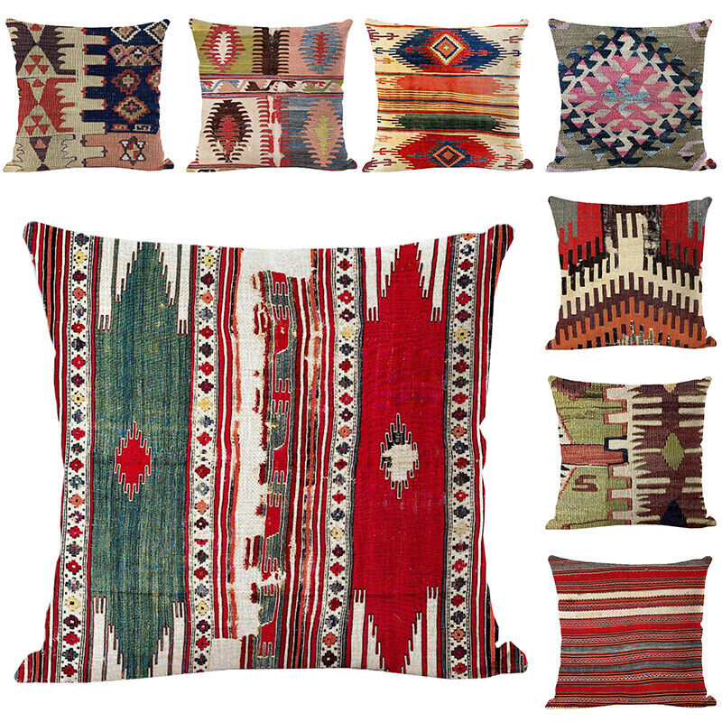 Ethnic Boho Mandala Print Throw Pillow Case Sofa Cushion Cover Home Decor